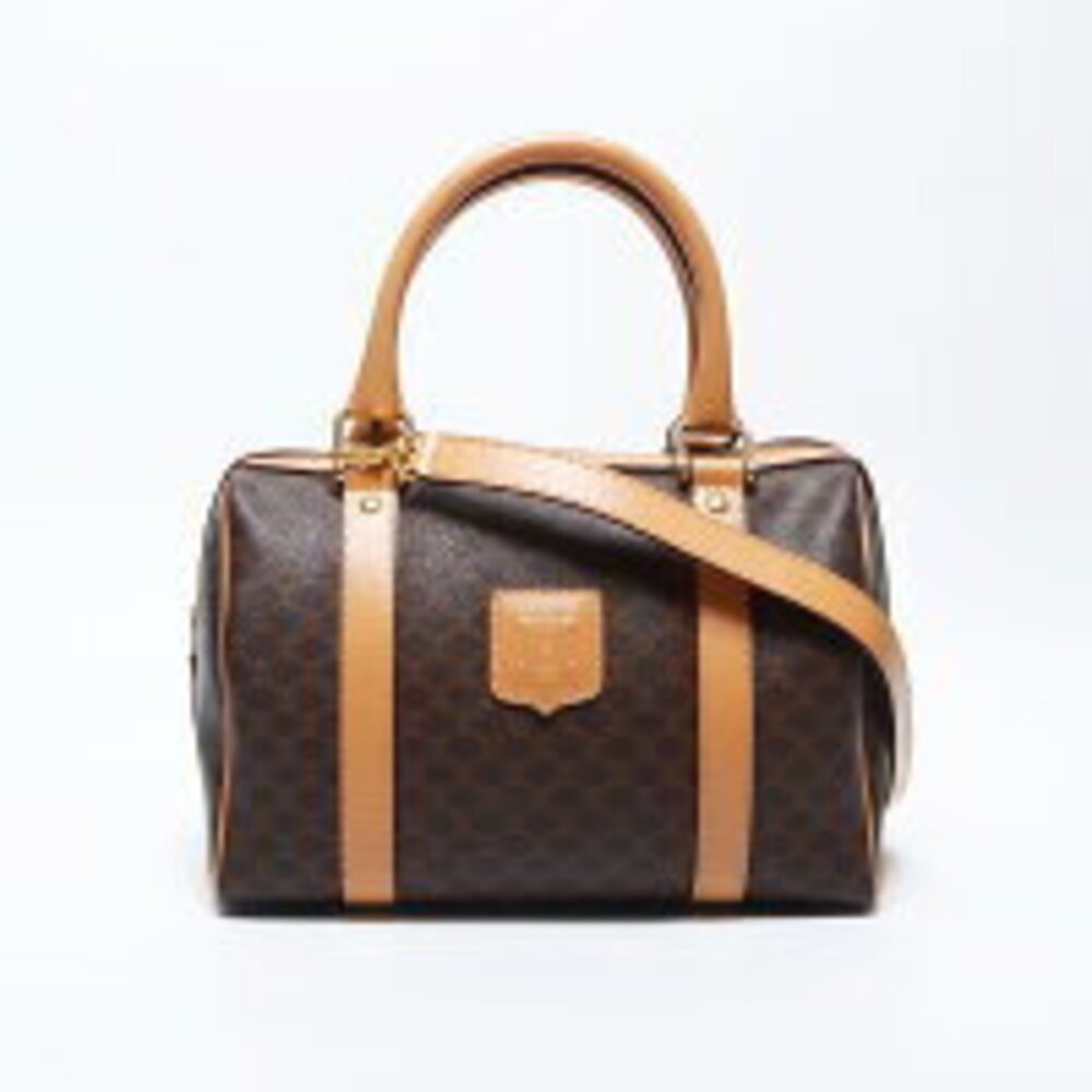 Celine Macadam Trinoff Logo Boston Bag Brown - Picture 2 of 12